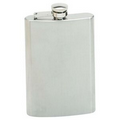 8 Oz. Stainless Steel Hip Flask w/ Screw Down Cap